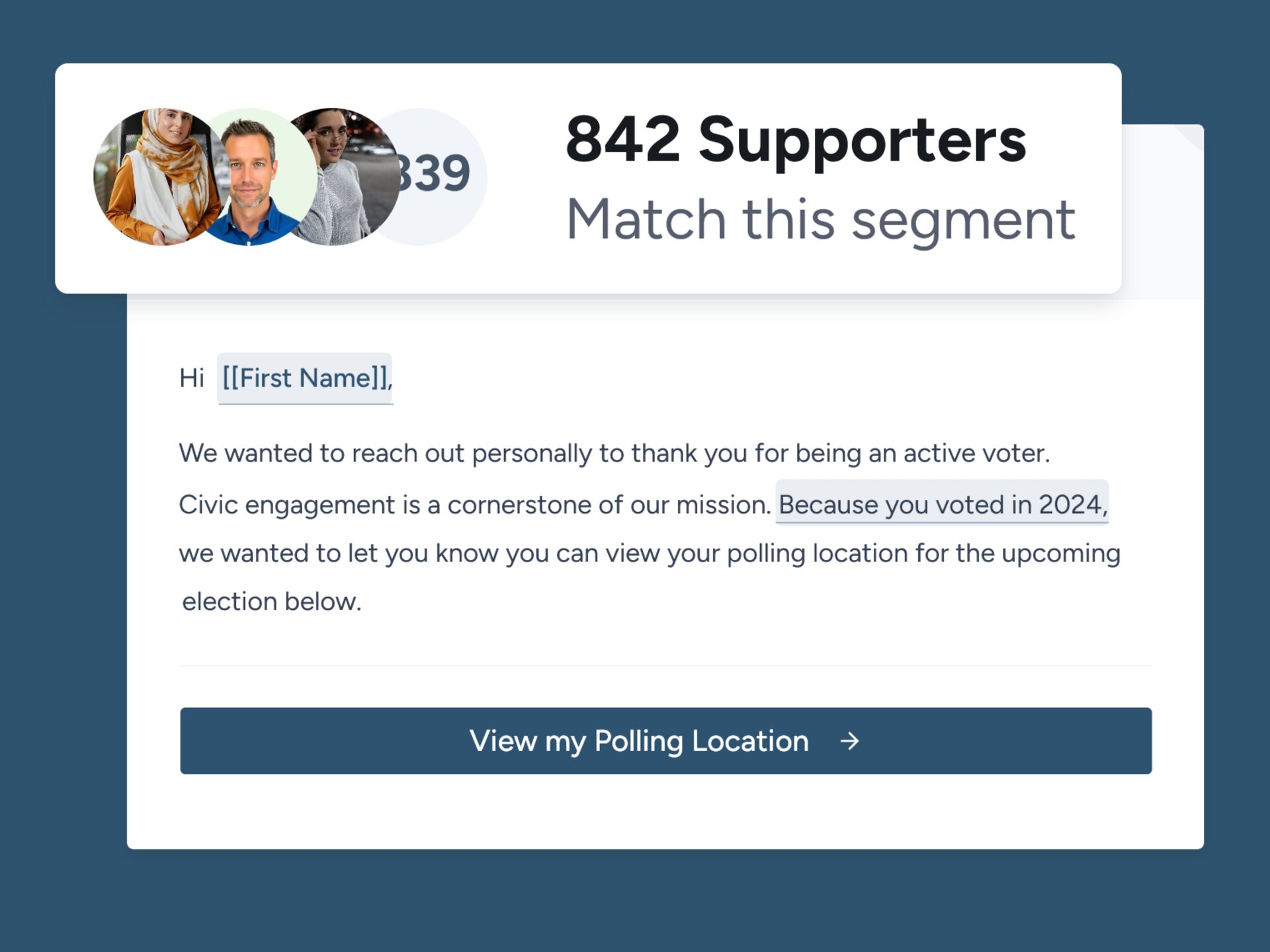 Targeted segmentation & personas.